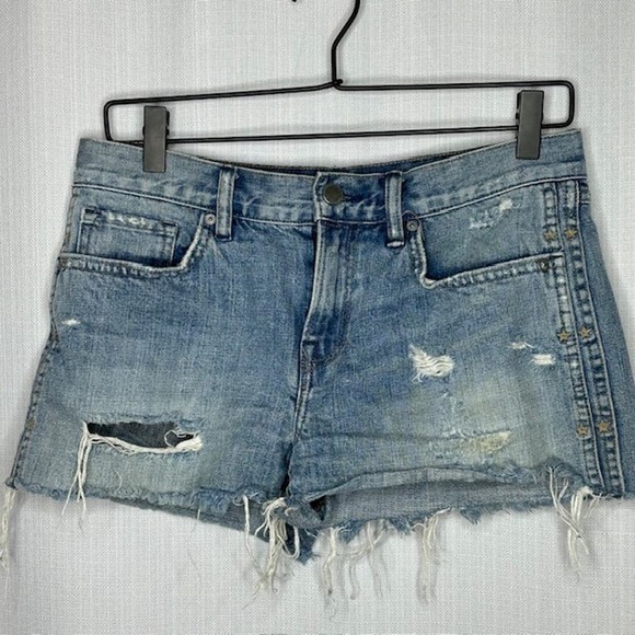 AllSaints Pants - Allsaints Distressed Serene‎ Denim Shorts